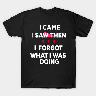 I came I saw then I forgot what I was doing T-Shirt